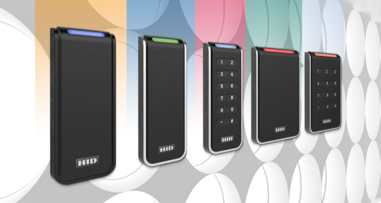A variety of HID Signo card readers