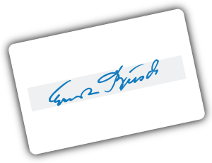 card with signature panel