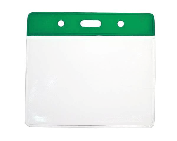 Green Top Vinyl Card Holders - 91x65mm (Pack of 100)