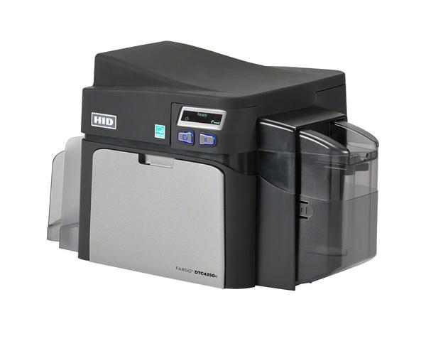 Fargo DTC4250e ID Card Printer with Mag Stripe, OMNIKEY 5121 Smart iCLASS & MIFARE Encoders (Single-Sided)