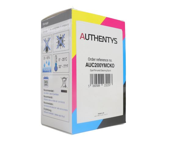 Authentys AUC200YMCKO Colour Ribbon (200 Prints)