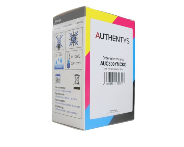 Authentys AUC300YMCKO Colour Ribbon (300 Prints)