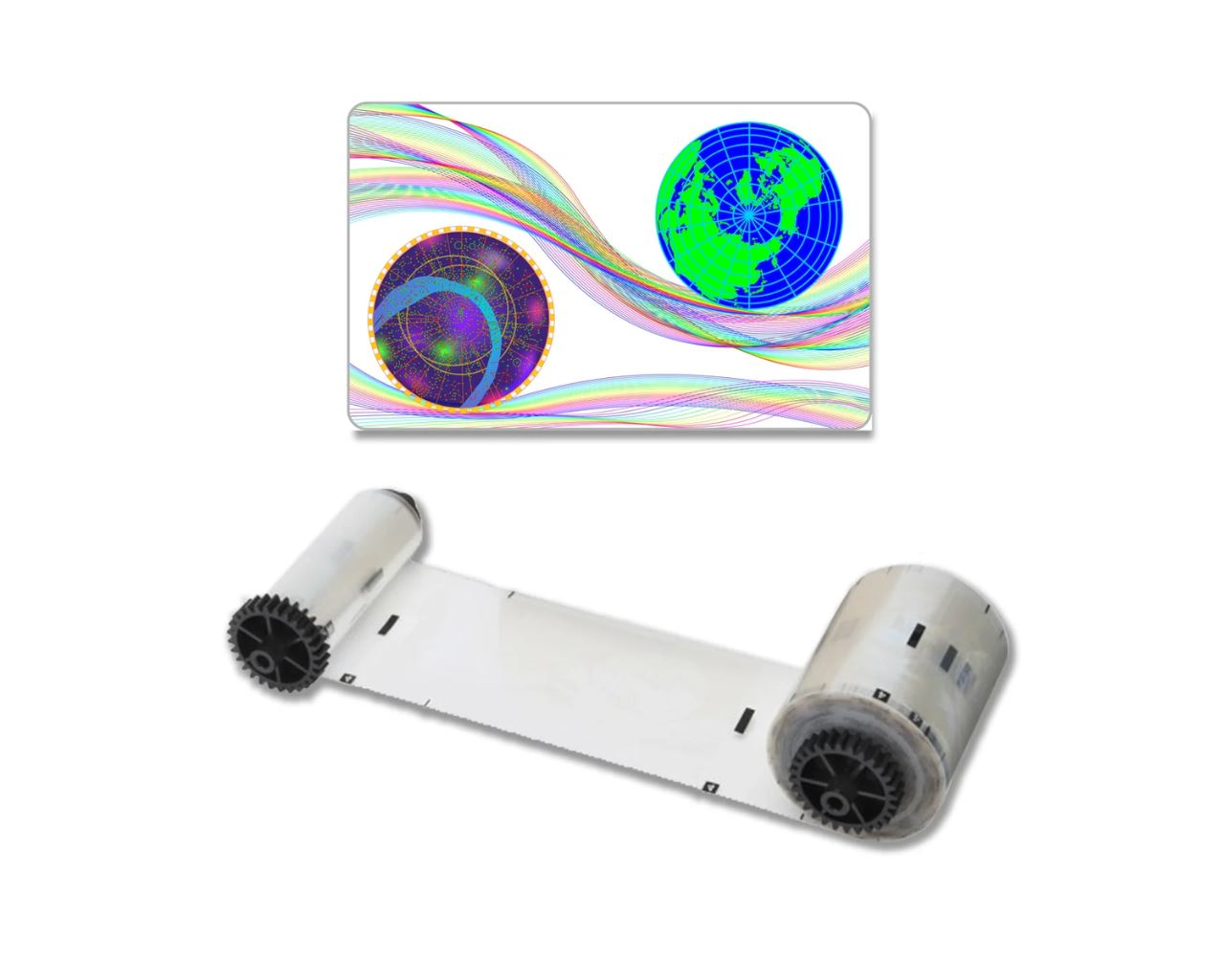 IDP Smart 653630 Hologram Patch-Type Laminate Film with Celestial Globe  