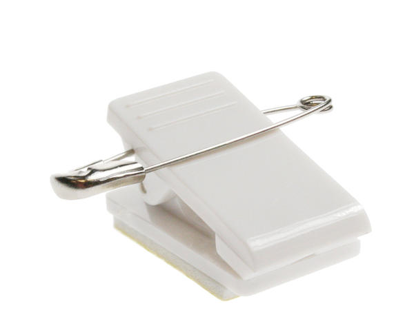 Plastic ID Crocodile Clip with Pin and Self-Adhesive Pad (Pack of 100)