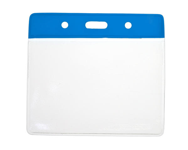 Blue Top Vinyl Card Holders - 91x65mm (Pack of 100)