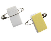 Plastic ID Crocodile Clip with Pin and Self-Adhesive Pad (Pack of 100)