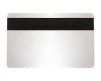 Silver Plastic Cards with Hi-Co Magnetic Stripe (Pack of 100)