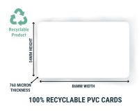 Dyestar Blank White Recycled PVC Cards (Pack of 100)