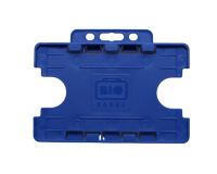 Blue Dual-Sided Open Faced ID Card Holders - Landscape (Pack of 100)