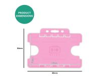 Pink Dual-Sided Open Faced ID Card Holders - Landscape (Pack of 100)