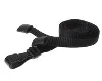 Black Lanyards with Plastic J Clip (Pack of 100)