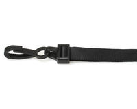 Recycled Plain Black Lanyards with Plastic J Clip - 15mm (Pack of 100)