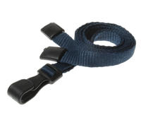 Dark Blue Lanyards with Plastic J Clip (Pack of 100)