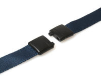 rPET Plain Dark Blue Lanyards with Plastic J Clip - 15mm (Pack of 100)