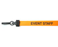 Recycled Orange Event Staff Lanyards with Plastic J Clip (Pack of 100)