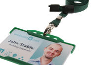 Recycled Plain Dark Green Lanyards with Metal Lobster Clip (Pack of 100)