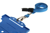 Recycled Plain Light Blue Lanyards with Metal Lobster Clip (Pack of 100)