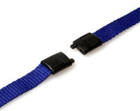 Recycled Plain Navy Blue Lanyards with Metal Lobster Clip (Pack of 100)