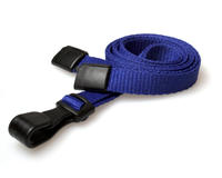 Navy Blue Lanyards with Plastic J Clip (Pack of 100)