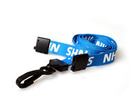 Recycled 15mm NHS Lanyards with Breakaway and Plastic J Clip (Pack of 100)