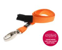 Recycled Plain Orange Lanyards with Metal Lobster Clip (Pack of 100)