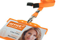 Recycled Plain Orange Lanyards with Metal Lobster Clip (Pack of 100)