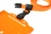 Recycled Plain Orange Lanyards with Plastic J Clip (Pack of 100)