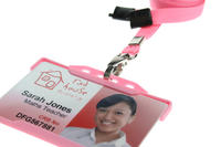 Recycled Plain Pink Lanyards with Metal Lobster Clip (Pack of 100)