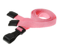 Pink Lanyards with Plastic J Clip (Pack of 100)