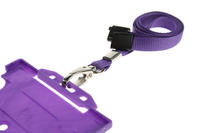 Recycled Plain Purple Lanyards with Metal Lobster Clip (Pack of 100)