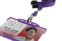 Recycled Plain Purple Lanyards with Metal Lobster Clip (Pack of 100)