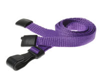 Purple Lanyards with Plastic J Clip (Pack of 100)