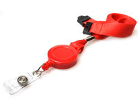 Red Lanyards with Card Reel (Pack of 50)