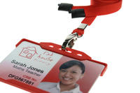 Recycled Plain Red Lanyards with Metal Lobster Clip (Pack of 100)