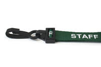 Recycled Green Staff Lanyards with Plastic J Clip (Pack of 100)