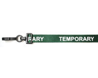 Recycled Green Temporary Lanyards with Plastic J Clip (Pack of 100)