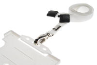 Recycled Plain White Lanyards with Metal Lobster Clip (Pack of 100)