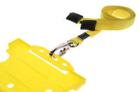 Recycled Plain Yellow Lanyards with Metal Lobster Clip (Pack of 100)