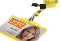 Recycled Plain Yellow Lanyards with Metal Lobster Clip (Pack of 100)