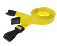 Yellow Lanyards with Plastic J Clip (Pack of 100)