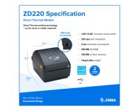 Zebra ZD220 Desktop Label Printer