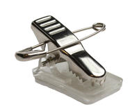 Metal Crocodile ID Card Clip with Pin & Self-Adhesive Pad (Pack of 100)