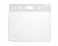 White Top Vinyl Visitor Pass Holders 91x65mm - Landscape (Pack of 100)