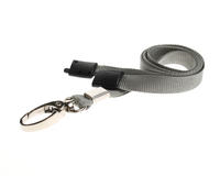 Grey Lanyards with Metal Lobster Clip (Pack of 100)