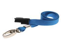 Light Blue Lanyards with Metal Lobster Clip (Pack of 100)