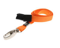 Orange Lanyards with Metal Lobster Clip (Pack of 100)