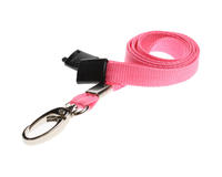 Pink Lanyards with Metal Lobster Clip (Pack of 100)