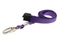 Purple Lanyards with Metal Lobster Clip (Pack of 100)