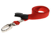 Red Lanyards with Metal Lobster Clip (Pack of 100)