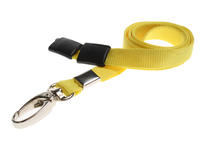 Yellow Lanyards with Metal Lobster Clip (Pack of 100)